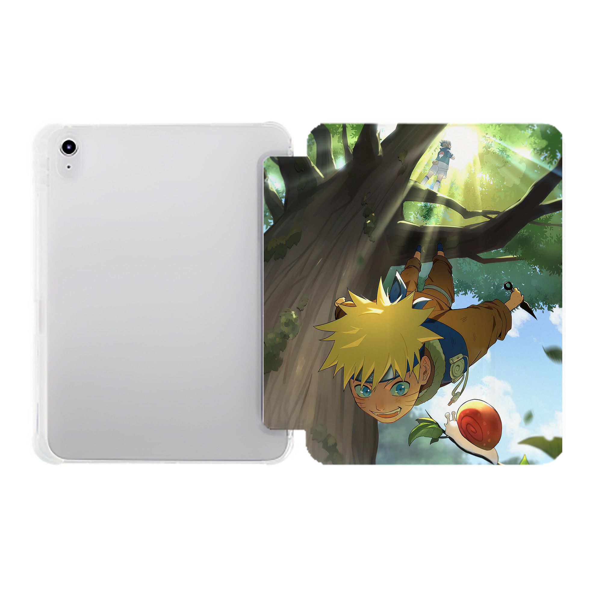 （画像用） NARUTO -ナルト- NARUTO -ナルト- 疾風伝 IPad ケース ペン収納付き 三つ折りスタンド PUレザー×シリコン 対応機種9.5/10.5/10.9インチ